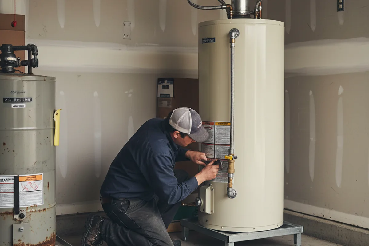 Water heater and shutoff valve replacement in South Elgin